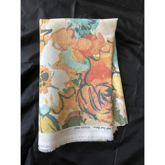 Vintage Floral Fabric Pastel Tones By Mill Creek Fabrics Screen Print 56"x36" - Picture 5 of 5